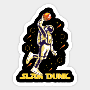 Slam Dunk Astronaut Basketball Player Sticker